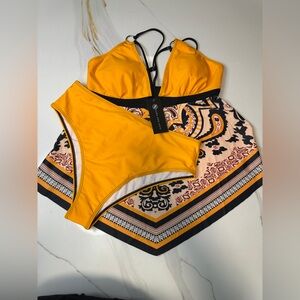 Kara and Kate Paisley 2-piece swimsuit